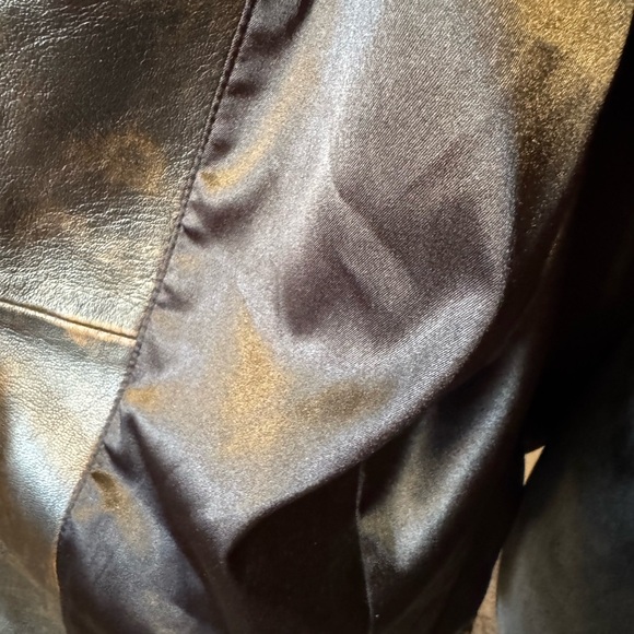 American West by Carolyn Pollack Two Tone Fringe Leather Jacket NWOT - Picture 5 of 9